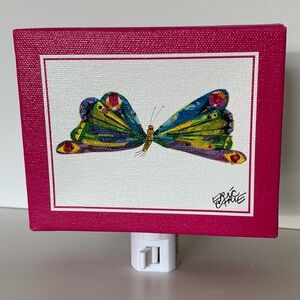 Very Hungry Caterpillar night light Butterfly Eric Carle Canvas Oopsy Daisy EUC